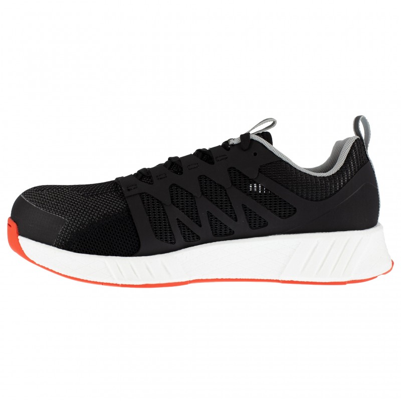 Reebok - Chaussures de sécurité basses noires blanches oranges en maille nylon embout composite S1P SRC