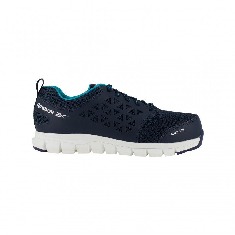 Reebok - Baskets de sécurité basses pour femmes bleu marine en microfibres embout aluminium S1P SRC