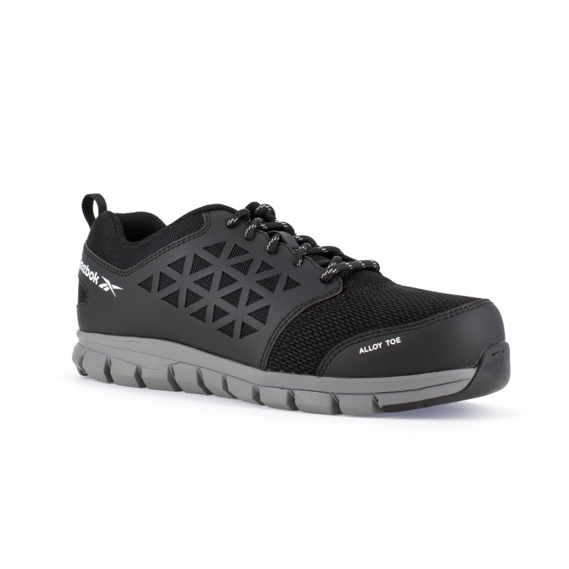 Reebok - Baskets de sécurité basses noires en microfibres et nylon embout aluminium S1P SRC