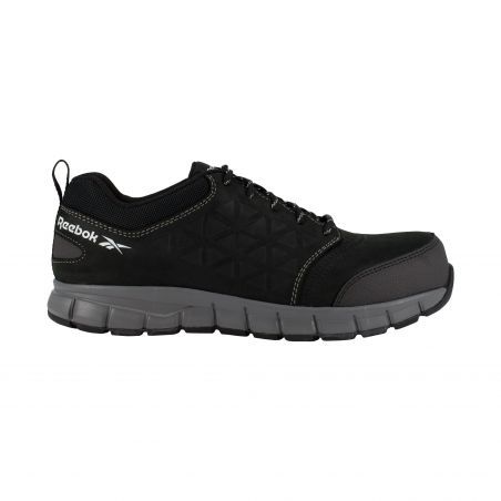 Reebok - Chaussures de sécurité basses noires en cuir imperméable embout aluminium S3 SRC
