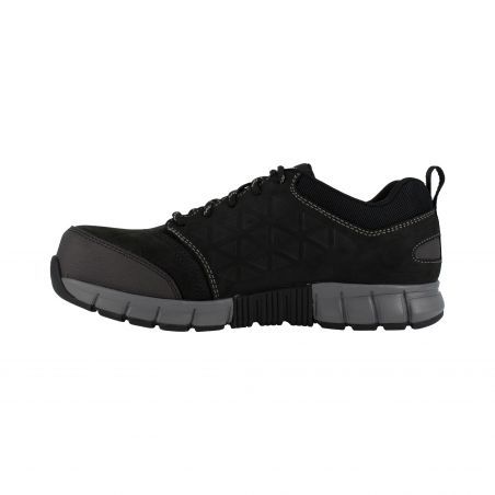 Reebok - Chaussures de sécurité basses noires en cuir imperméable embout aluminium S3 SRC
