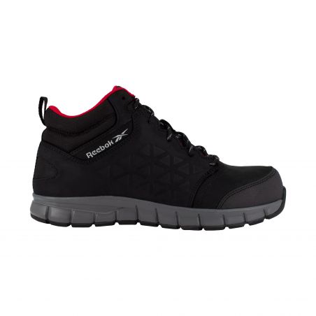 Reebok - Chaussures de sécurité montantes noires en cuir imperméable embout aluminium S3 SRC