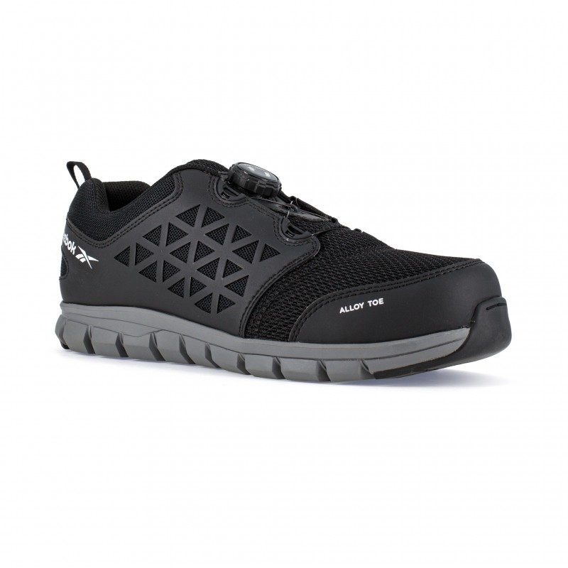 Reebok - Chaussures de sécurité basses noires embout aluminium et système de laçage UTURN S1P SRC