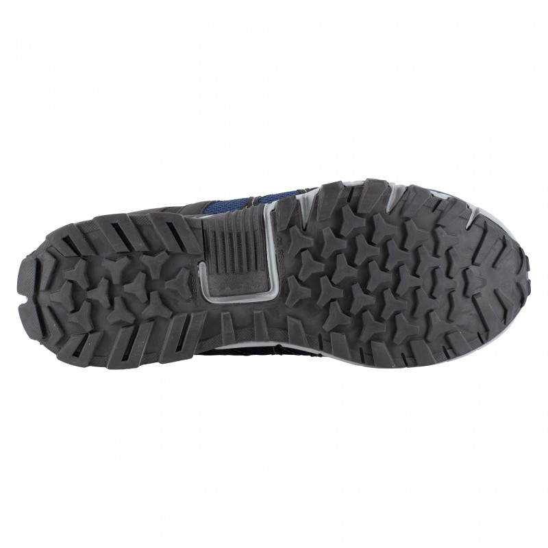 Reebok - Chaussures de sécurité basses bleues marine et noir en microfibre et cuir embout aluminium TRAIL GRIP S1P SRC