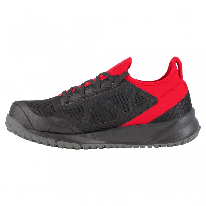 Reebok - Baskets de sécurité basses noires et rouges en maille nylon embout aluminium ALL TERRAIN S1P SRC