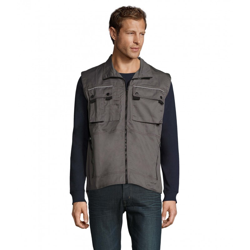 Sol's - Bodywarmer workwear homme ZENITH PRO - Gris Foncé