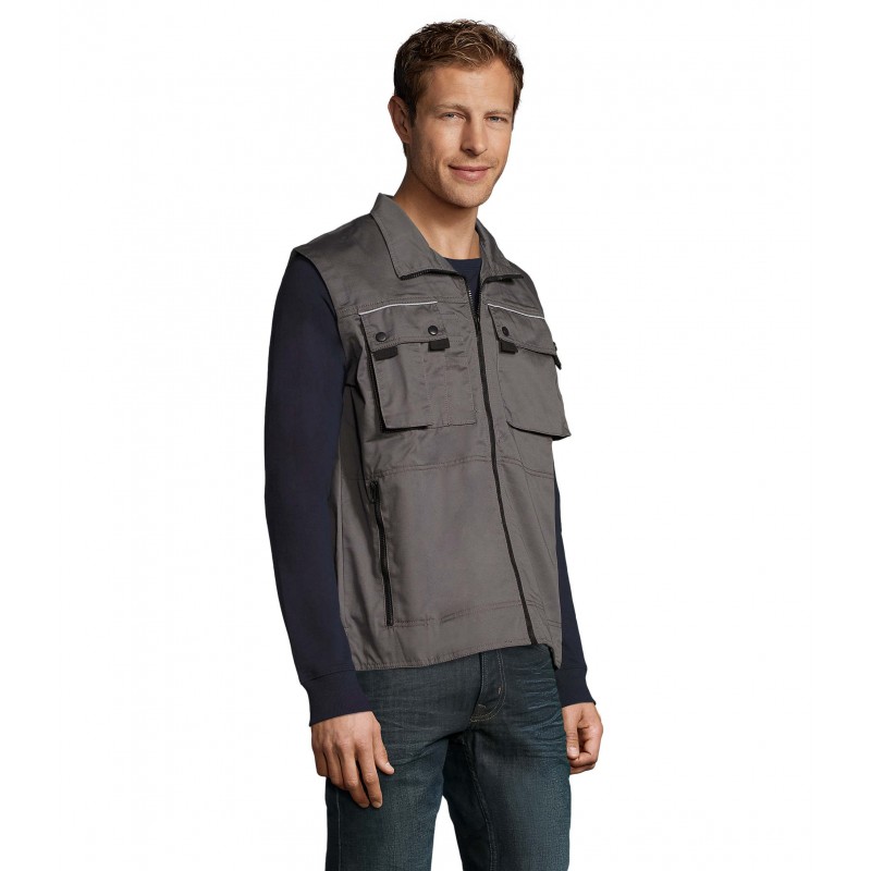 Sol's - Bodywarmer workwear homme ZENITH PRO - Gris Foncé