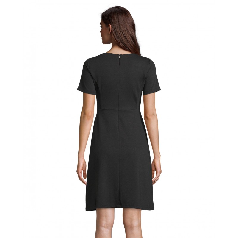 Neoblu - Robe midi manches courtes CAMILLE - Noir Profond