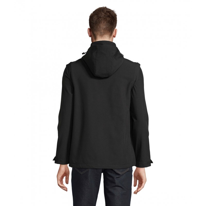 Sol's - Softshell capuche et manches amovibles FALCON 3IN1 - Noir