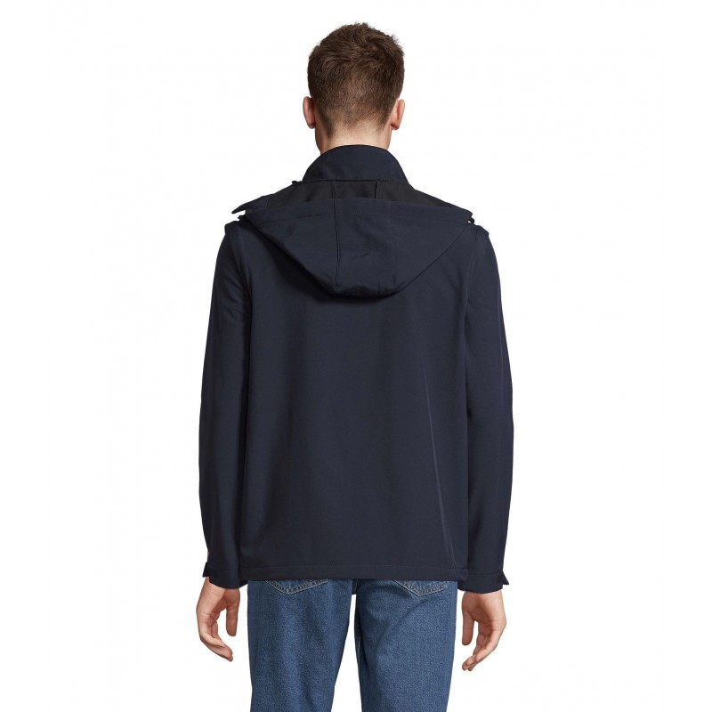 Sol's - Softshell capuche et manches amovibles FALCON 3IN1 - Bleu Abysse