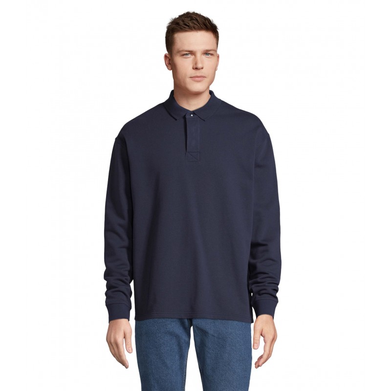 Sol's - Sweat-shirt unisexe col polo HERITAGE - French Marine