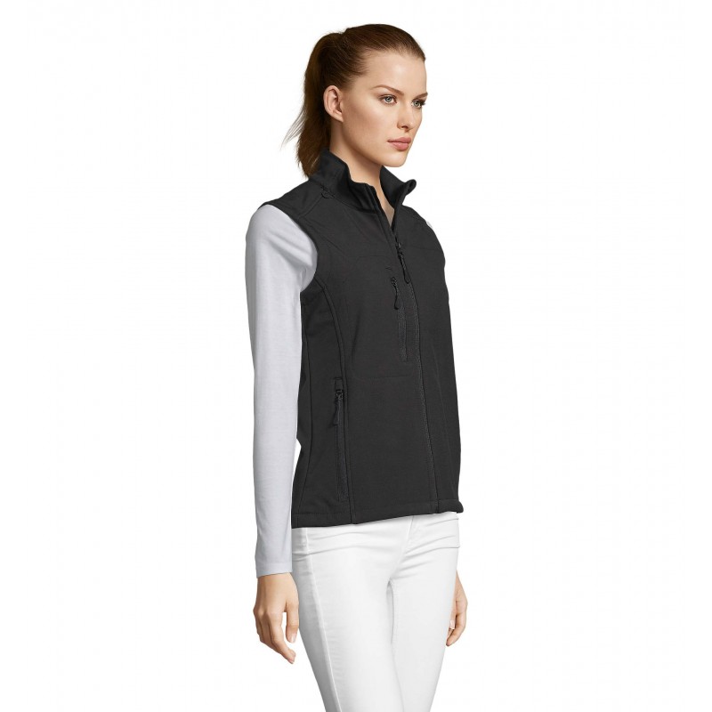 Sol's - Softshell femme sans manches RALLYE WOMEN - Noir