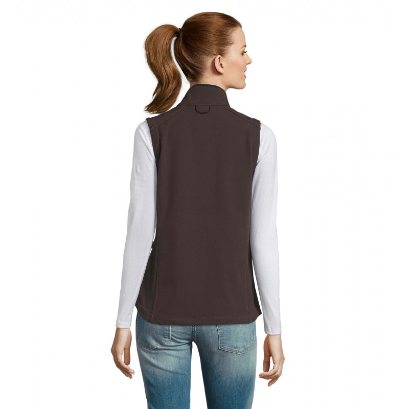 Sol's - Softshell femme sans manches RALLYE WOMEN - Chocolat Foncé