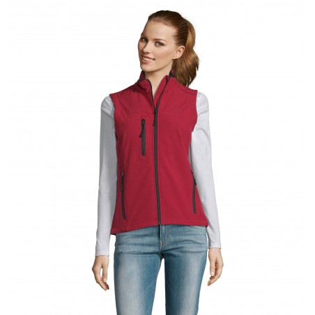 Sol's - Softshell femme sans manches RALLYE WOMEN - Rouge Piment