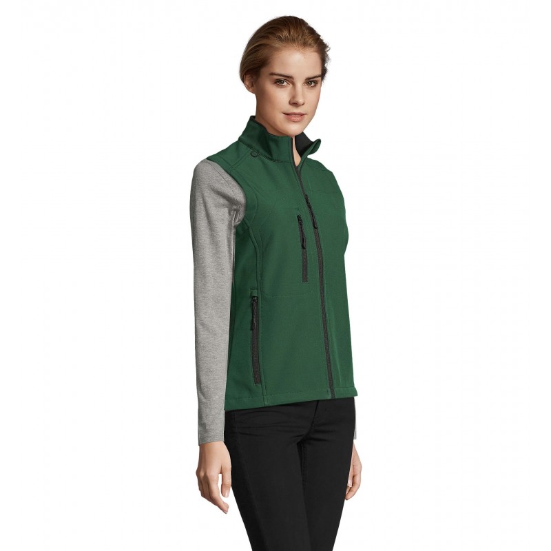 Sol's - Softshell femme sans manches RALLYE WOMEN - Vert Bouteille
