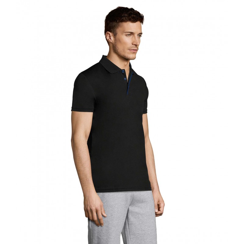Sol's - Polo sport homme PERFORMER MEN - Noir