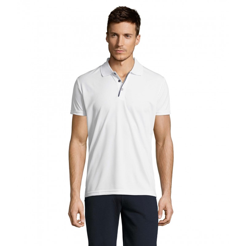 Sol's - Polo sport homme PERFORMER MEN - Blanc