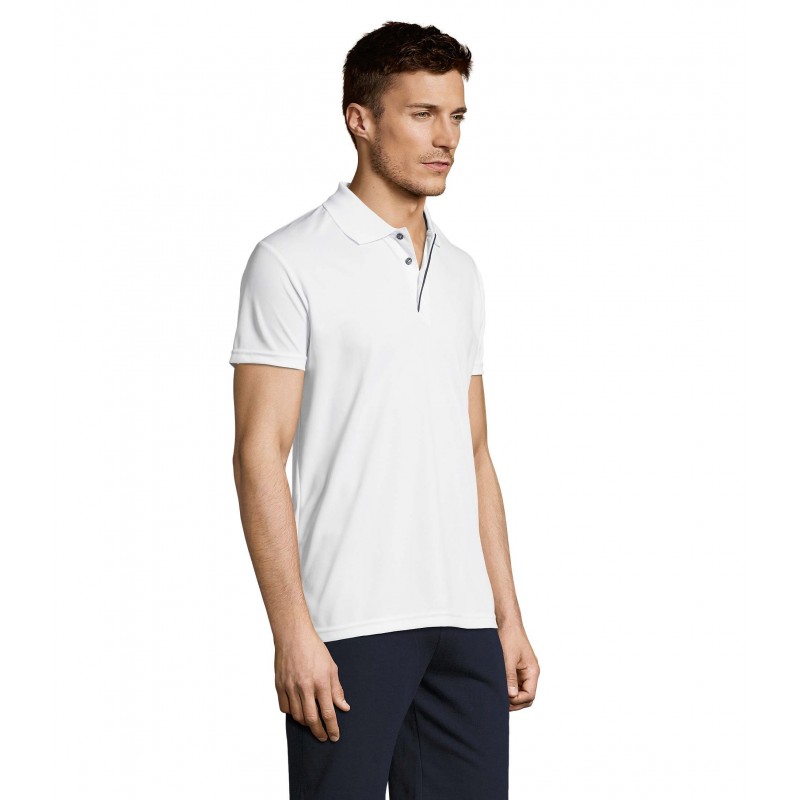Sol's - Polo sport homme PERFORMER MEN - Blanc