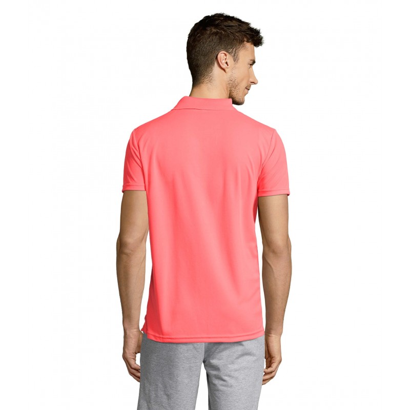 Sol's - Polo sport homme PERFORMER MEN - Corail Fluo