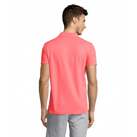 Sol's - Polo sport homme PERFORMER MEN - Corail Fluo