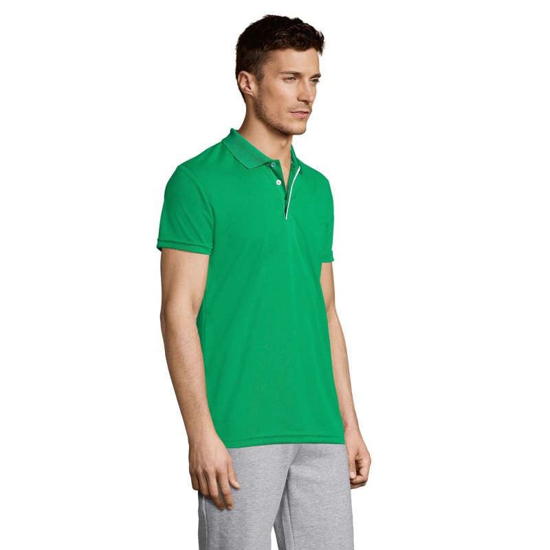 Sol's - Polo sport homme PERFORMER MEN - Vert Prairie