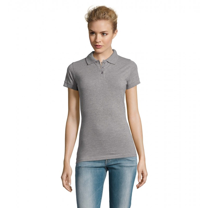 Sol's - Polo femme PERFECT WOMEN - Gris Chiné