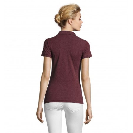 Sol's - Polo femme PERFECT WOMEN - Oxblood Chiné