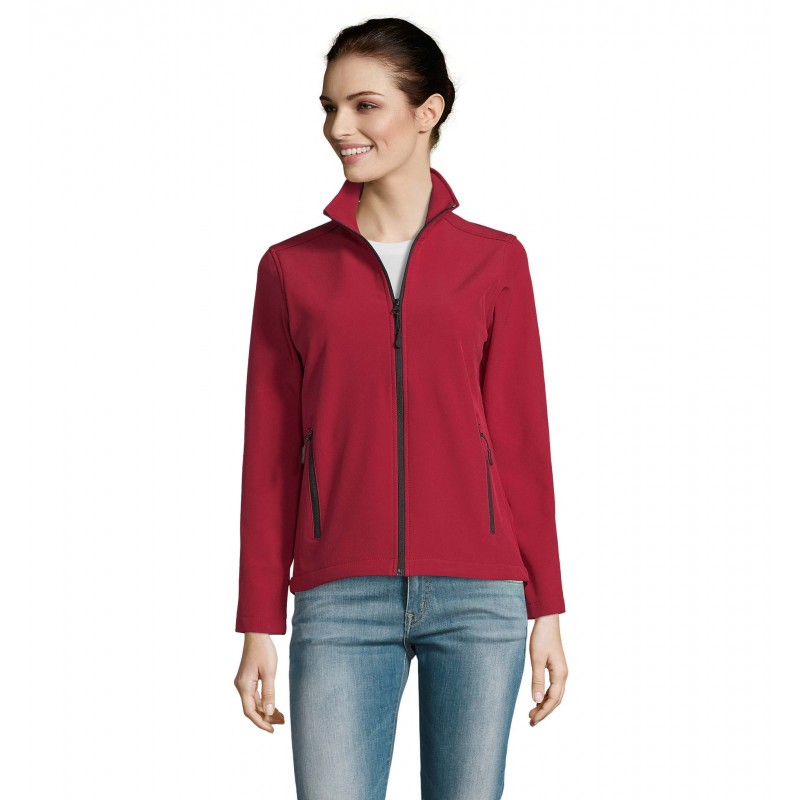 Sol's - Veste femme zippée softshell RACE WOMEN - Rouge Piment
