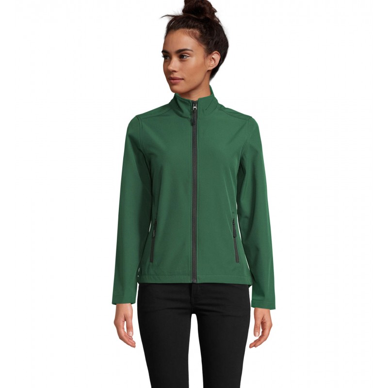 Sol's - Veste femme zippée softshell RACE WOMEN - Vert Bouteille