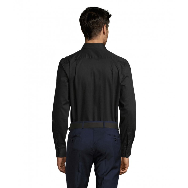 Sol's - Chemise homme manches longues BUSINESS MEN - Noir