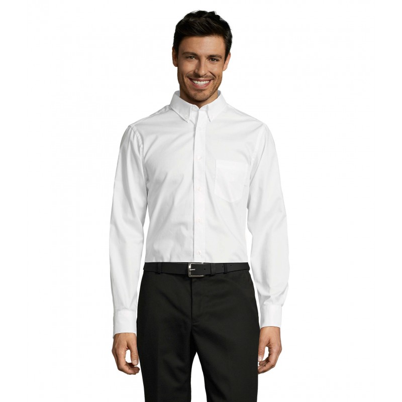Sol's - Chemise homme manches longues BUSINESS MEN - Blanc