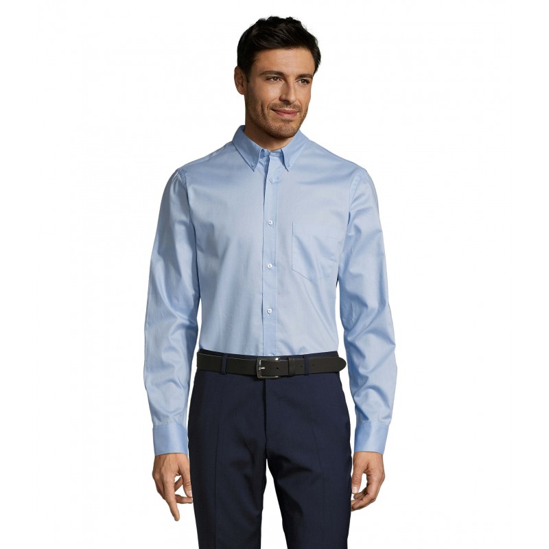 Sol's - Chemise homme manches longues BUSINESS MEN - Ciel Vif