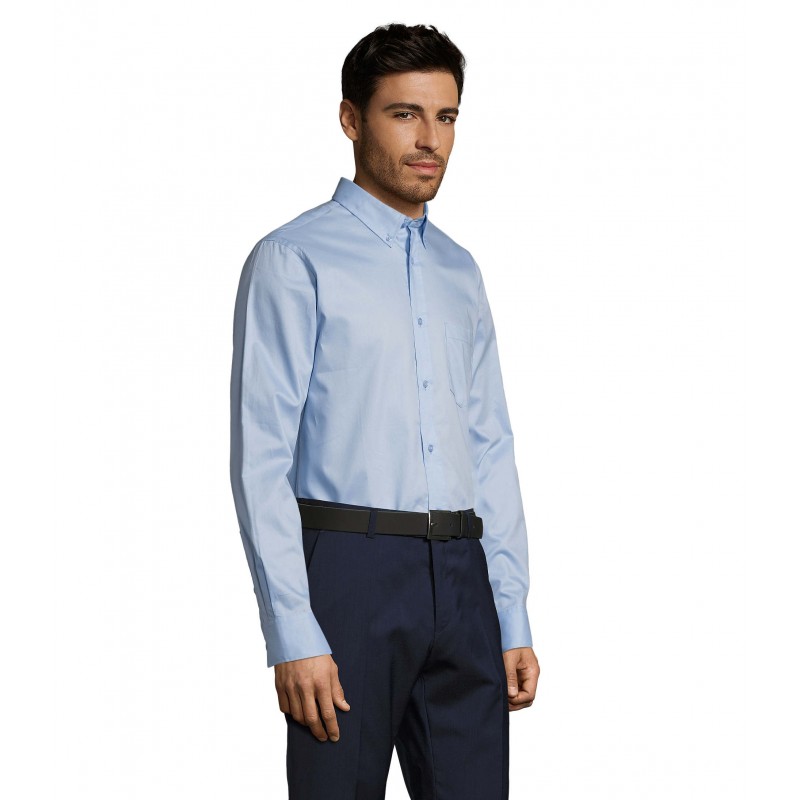 Sol's - Chemise homme manches longues BUSINESS MEN - Ciel Vif