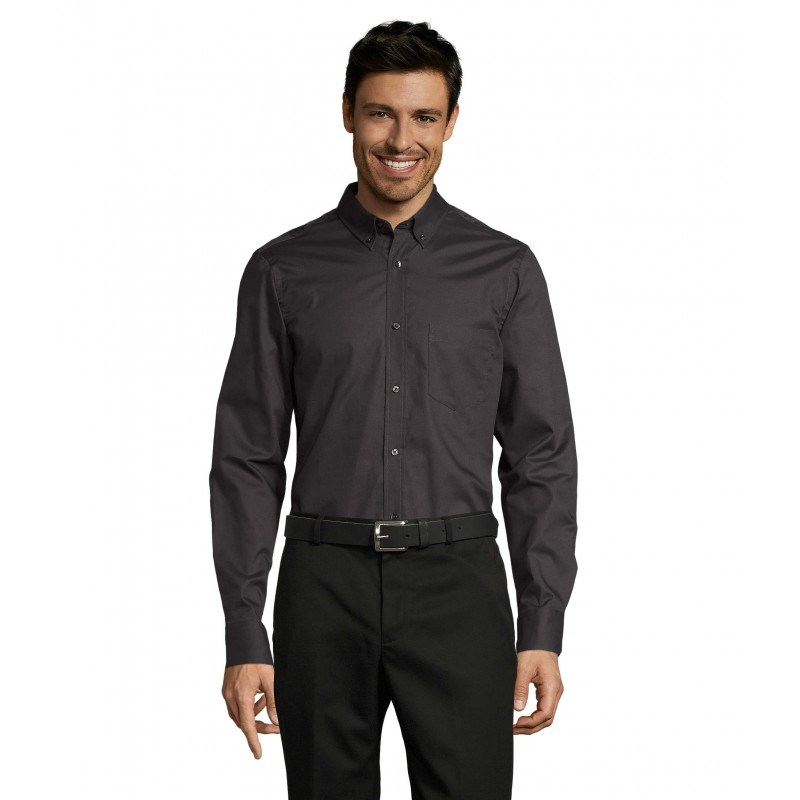 Sol's - Chemise homme manches longues BUSINESS MEN - Gris Titanium