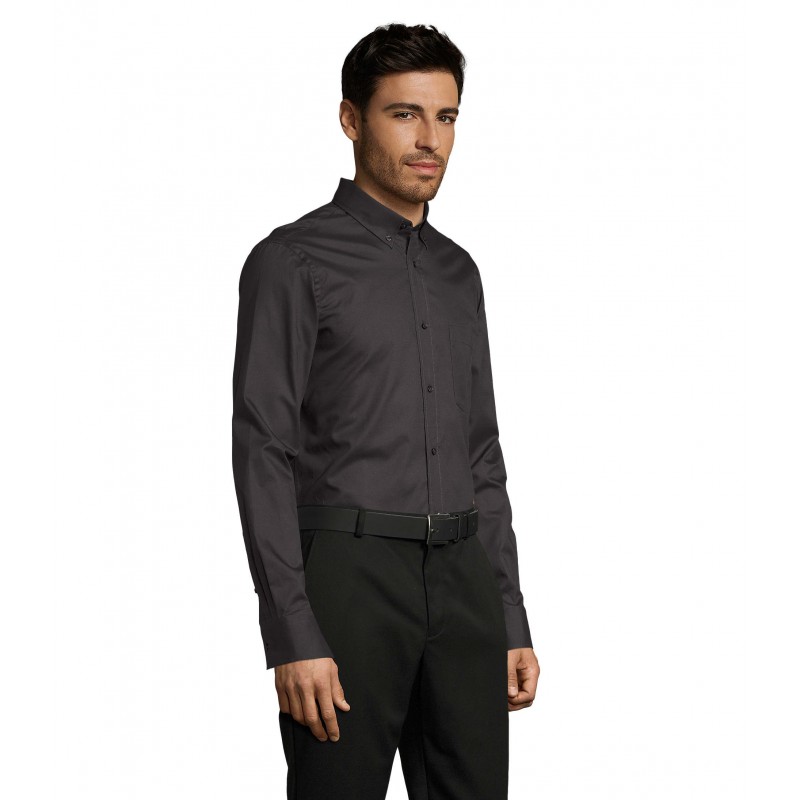 Sol's - Chemise homme manches longues BUSINESS MEN - Gris Titanium