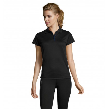 Sol's - Polo sport femme PERFORMER WOMEN - Noir