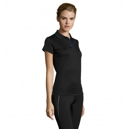 Sol's - Polo sport femme PERFORMER WOMEN - Noir
