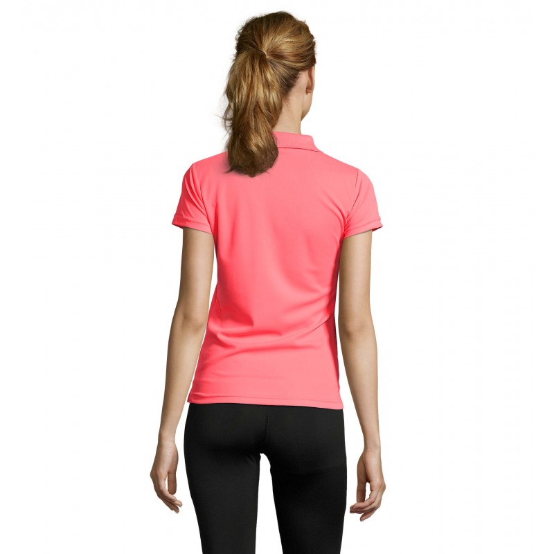 Sol's - Polo sport femme PERFORMER WOMEN - Corail Fluo