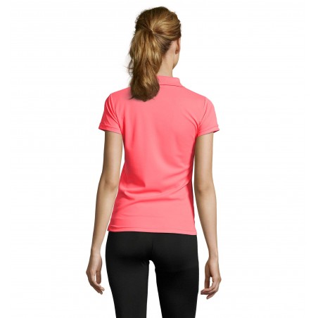 Sol's - Polo sport femme PERFORMER WOMEN - Corail Fluo