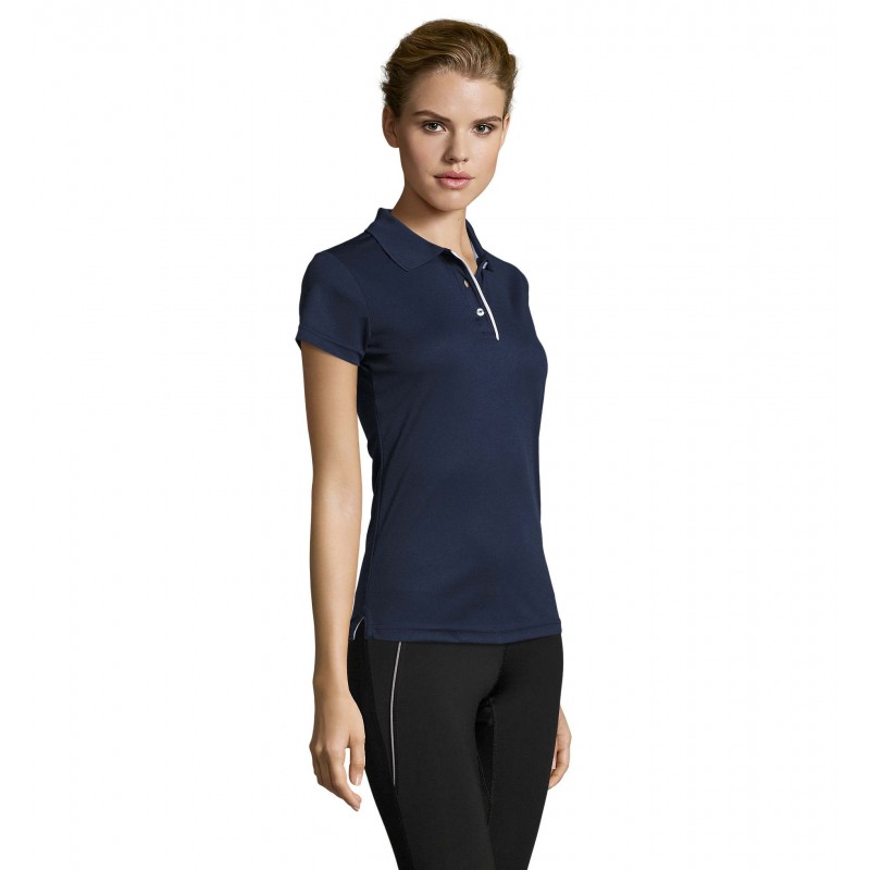 Sol's - Polo sport femme PERFORMER WOMEN - French Marine