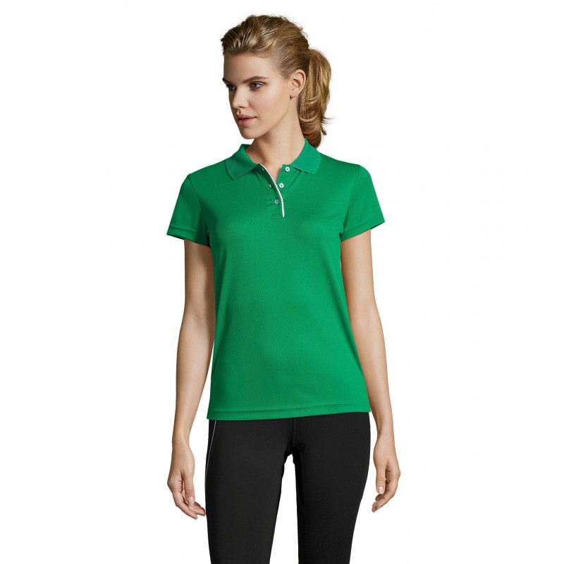 Sol's - Polo sport femme PERFORMER WOMEN - Vert Prairie