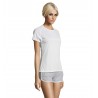 Sol's - Tee-shirt femme manches raglan SPORTY WOMEN - Blanc
