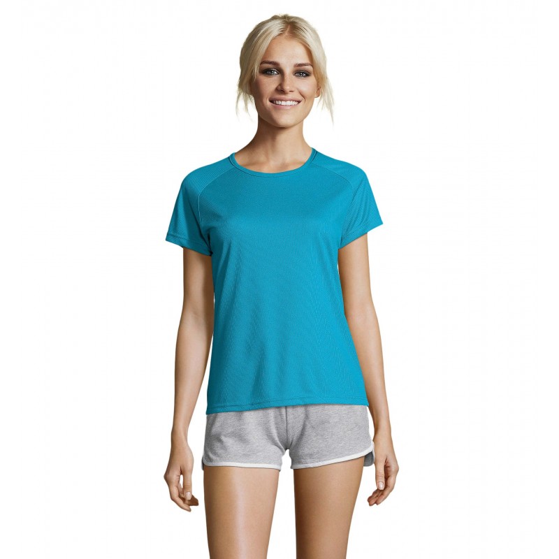 Sol's - Tee-shirt femme manches raglan SPORTY WOMEN - Aqua