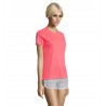 Sol's - Tee-shirt femme manches raglan SPORTY WOMEN - Corail Fluo