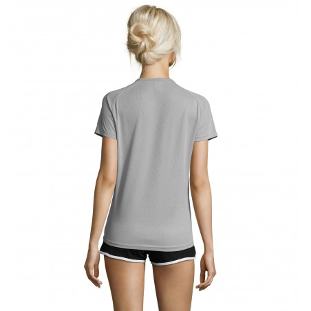 Sol's - Tee-shirt femme manches raglan SPORTY WOMEN - Gris Pur