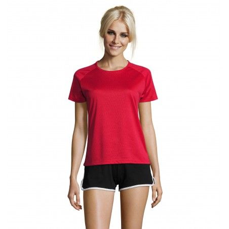 Sol's - Tee-shirt femme manches raglan SPORTY WOMEN - Rouge