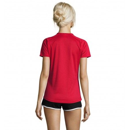 Sol's - Tee-shirt femme manches raglan SPORTY WOMEN - Rouge