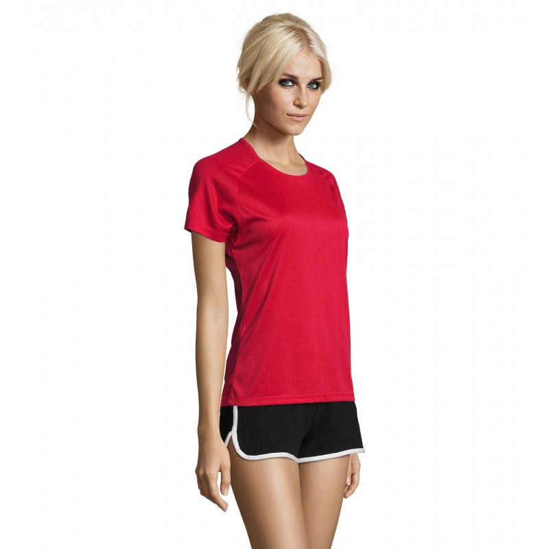 Sol's - Tee-shirt femme manches raglan SPORTY WOMEN - Rouge