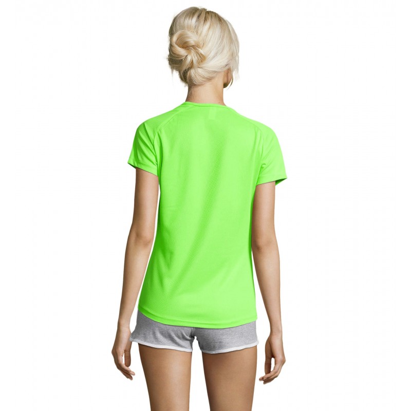 Sol's - Tee-shirt femme manches raglan SPORTY WOMEN - Vert Fluo