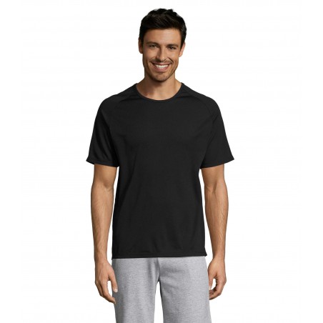 Sol's - Tee-shirt manches raglan SPORTY - Noir